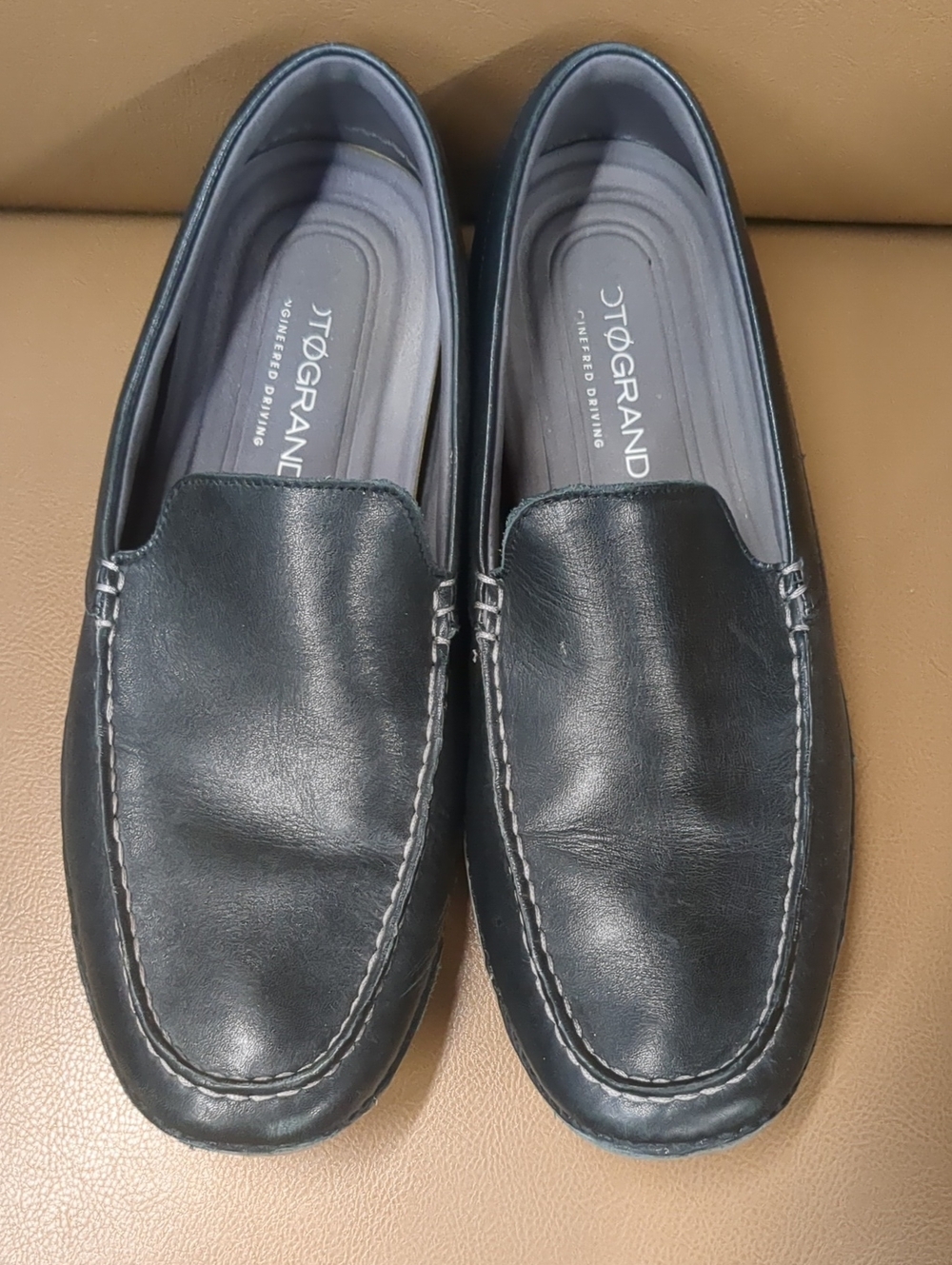 Cole Haan Black Leather Slip-On Loafers